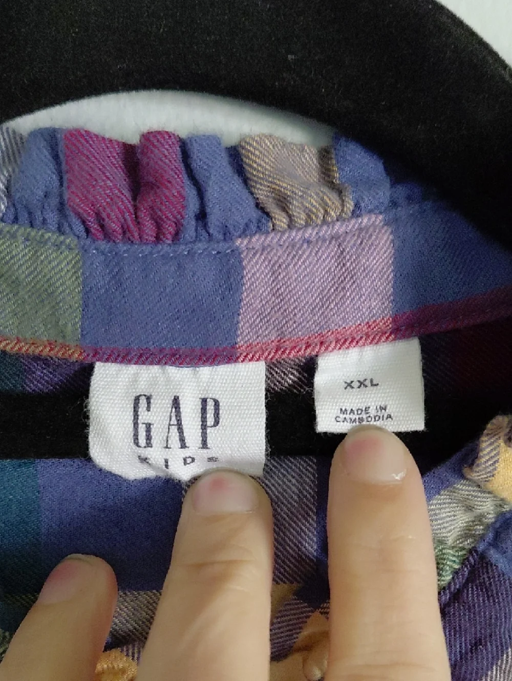 Gap Kids Colorful Multicolored Plaid Shirt Dress Belted Tie Waist Button Down